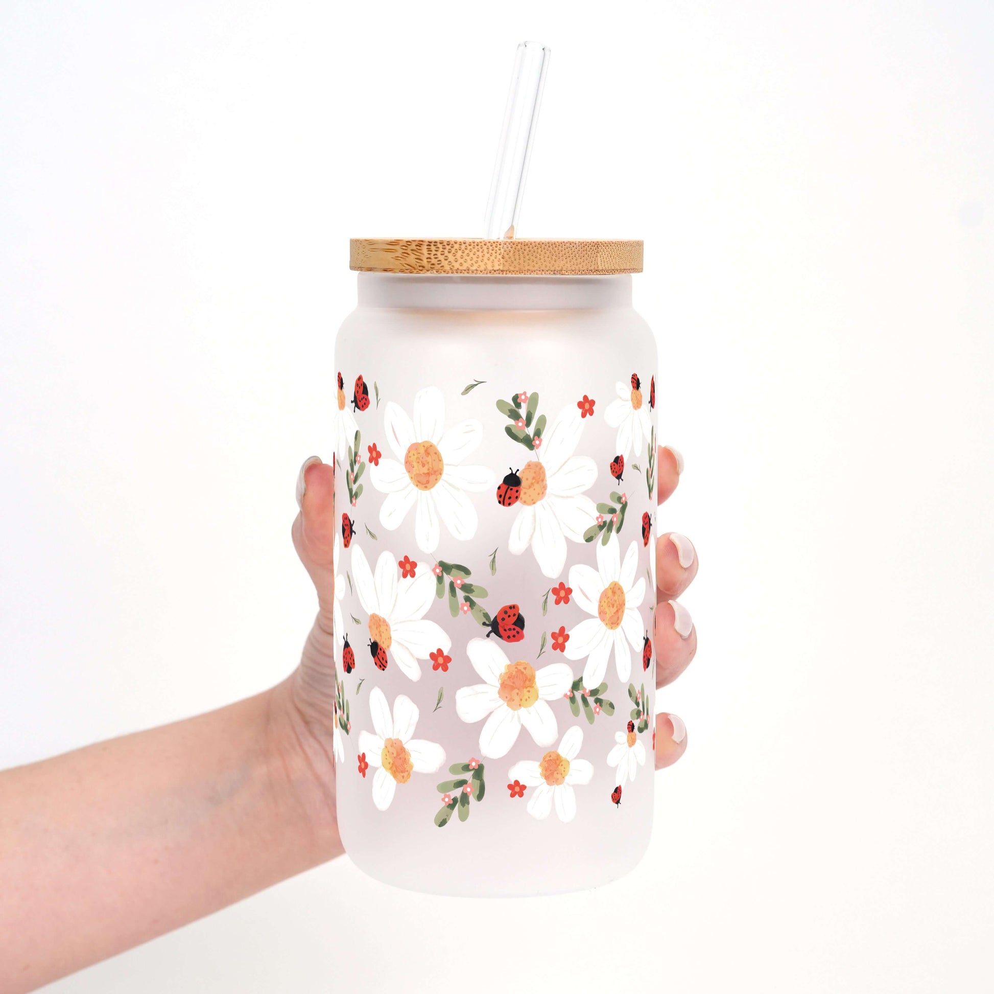 Daisy & Ladybug Cup with Lid and Straw from Sip Sip Hooray – Tumblers