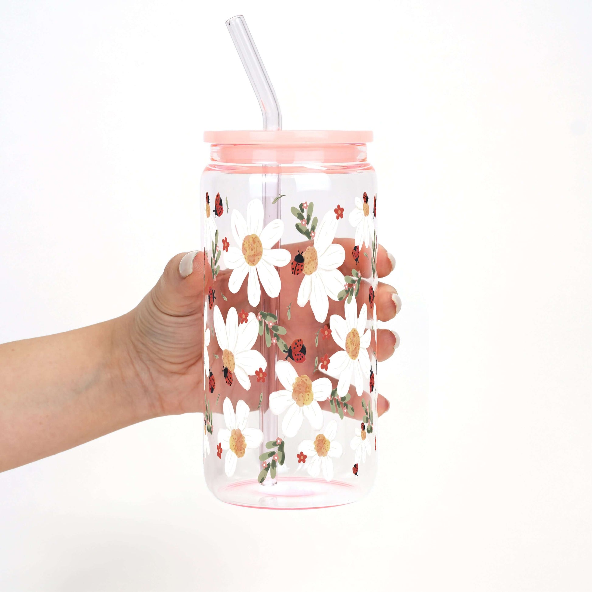 Daisy & Ladybug Cup with Lid and Straw from Sip Sip Hooray – Tumblers