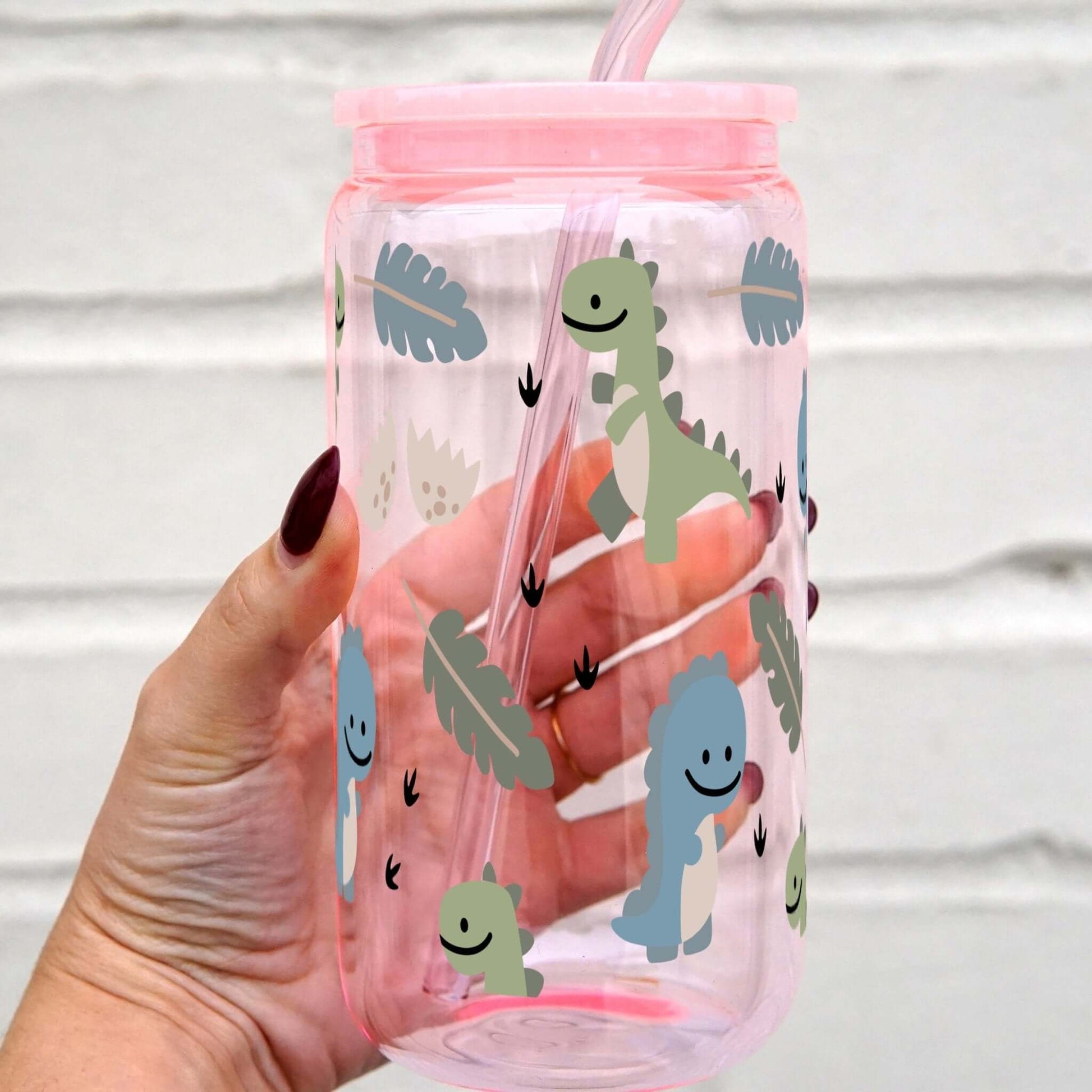 Dino Jungle Cup With Lid and Straw from Sip Sip Hooray – Drinkware