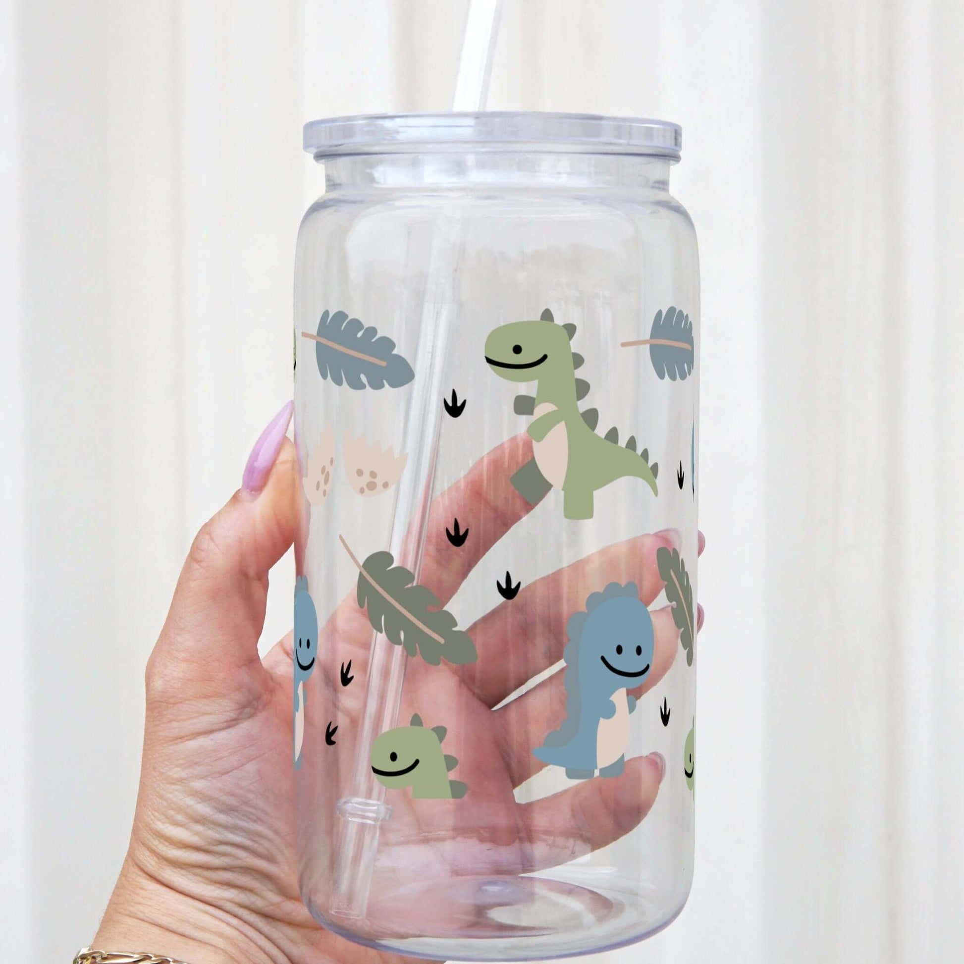 Dino Jungle Cup With Lid and Straw from Sip Sip Hooray – Drinkware
