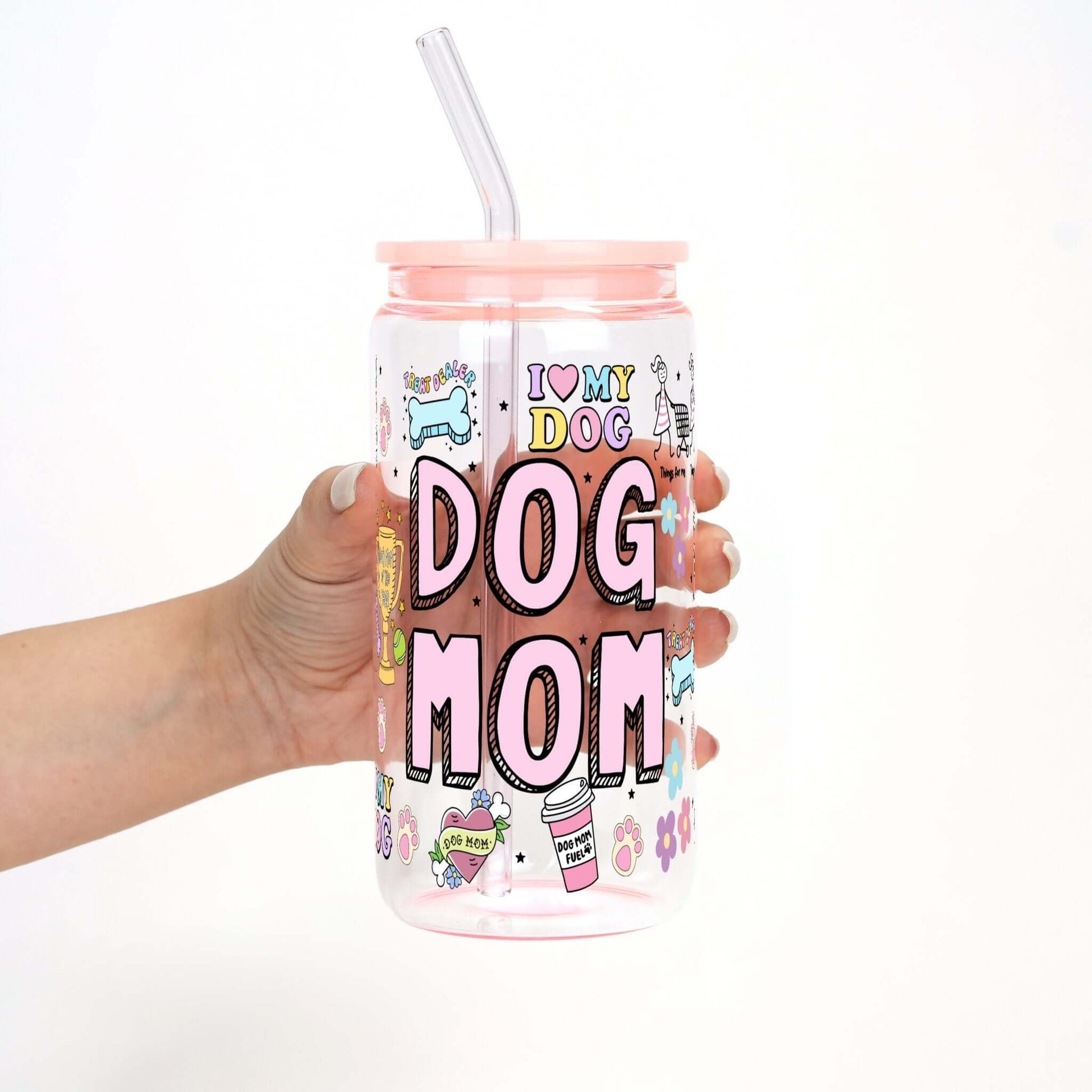 Dog Mom Doodles Cup With Lid and Straw from Sip Sip Hooray – Tumblers