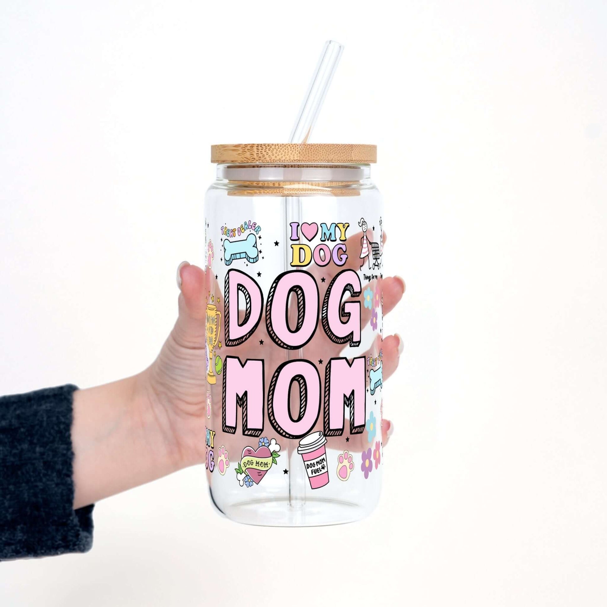 Dog Mom Doodles Cup With Lid and Straw from Sip Sip Hooray – Tumblers