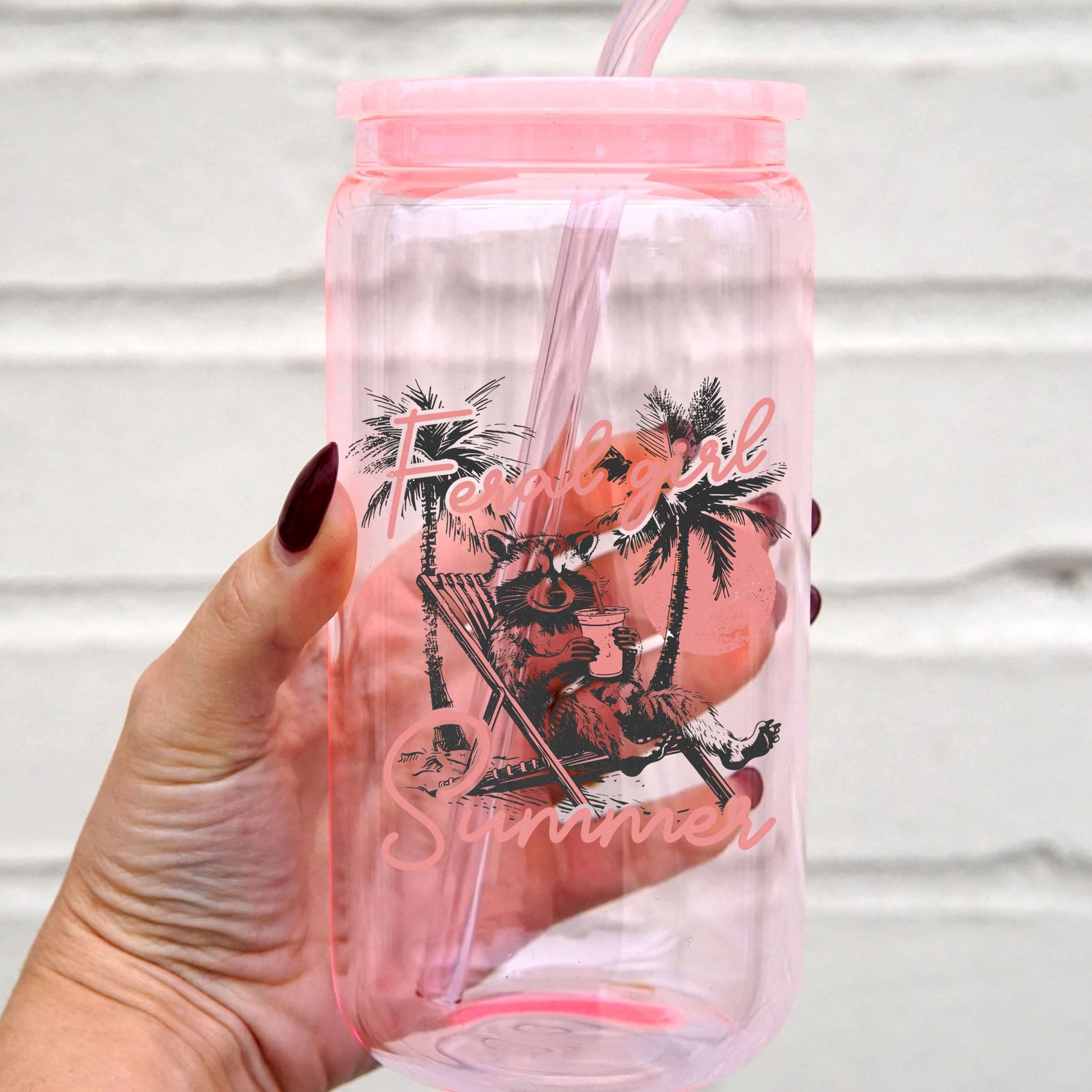 Feral Girl Summer Cup With Lid and Straw from Sip Sip Hooray – Tumblers