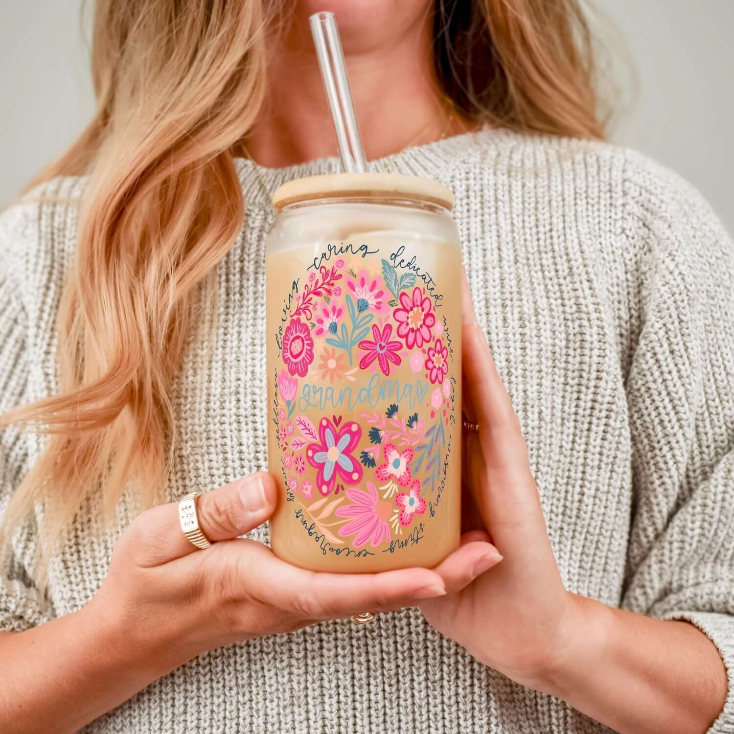 Floral Grandma Cup With Lid And Straw from Sip Sip Hooray – Tumblers