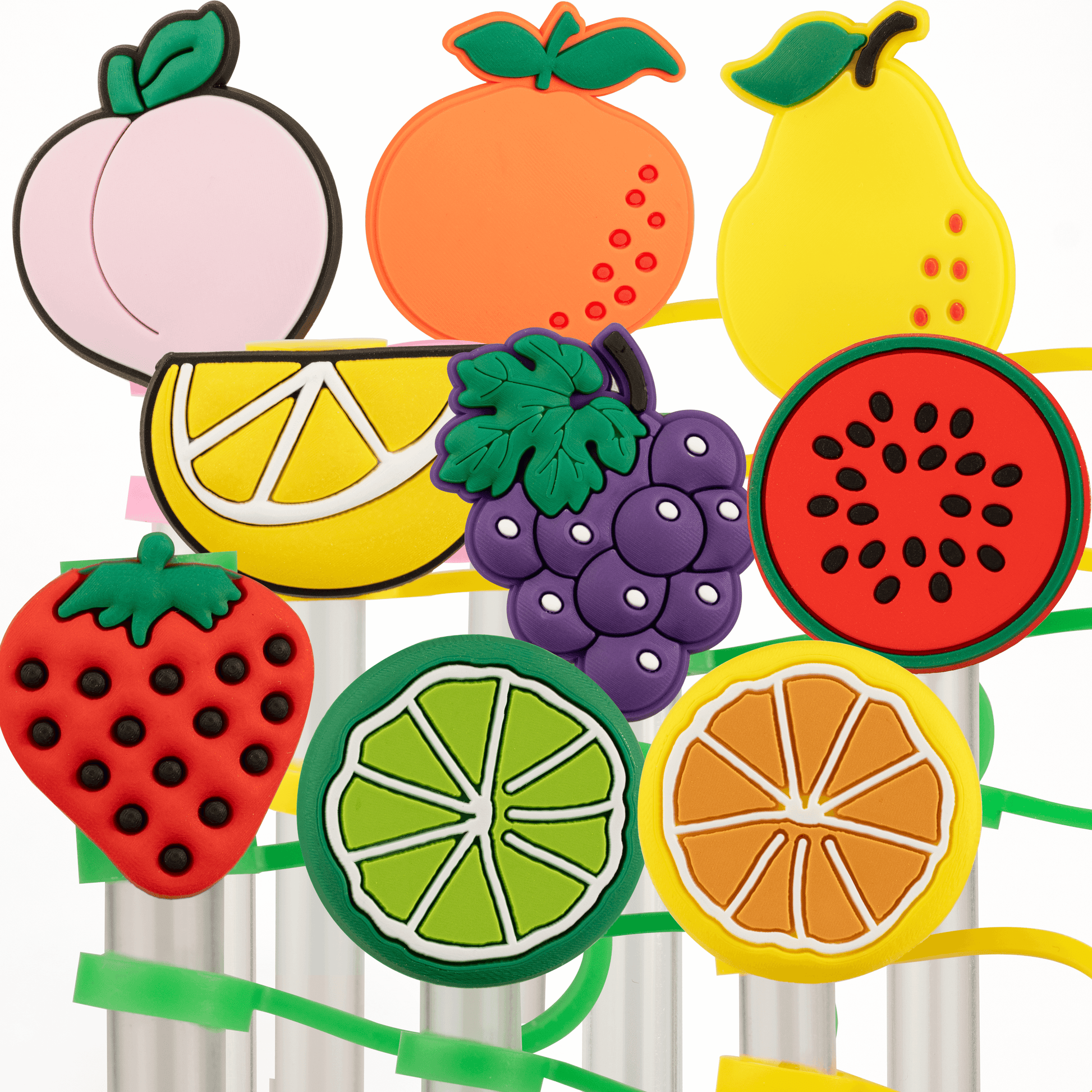 Fruity Straw Toppers from Sip Sip Hooray – Replacement Drink Lids