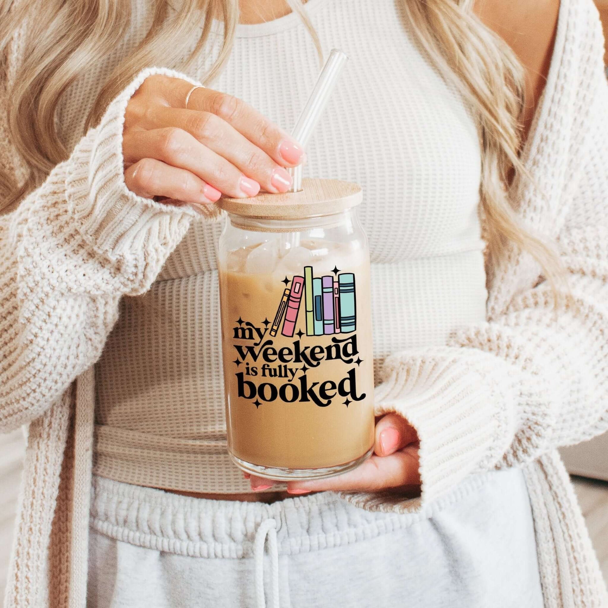 Fully Booked Weekend Cup With Lid and Straw from Sip Sip Hooray – Drinkware