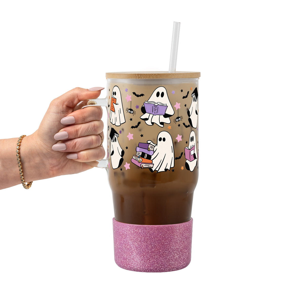 Ghosts and Books Glass Cups