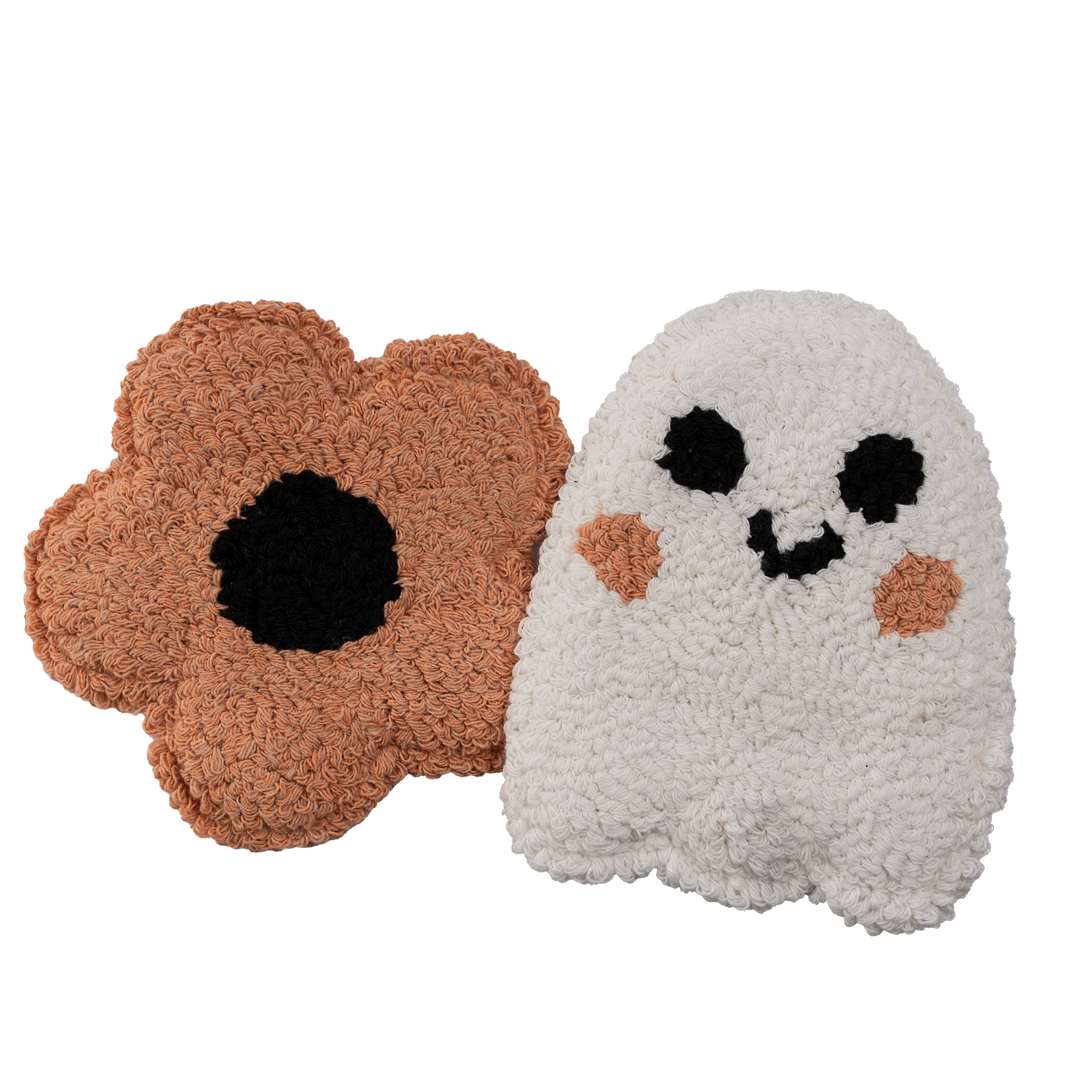 Halloween Ghostie & Daisy Mug Rug Set