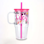 Girl's Affirmations 20oz Kids Tumbler with Handle, Lid & Straw from Sip Sip Hooray – Drinkware