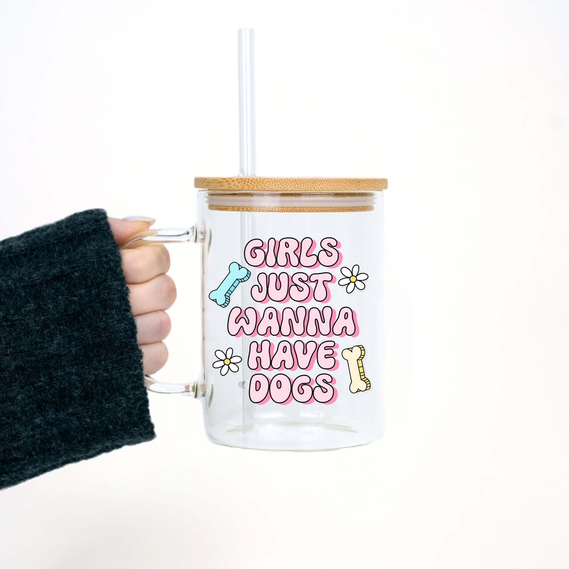 Girls Just Want To Have Dogs Mug With Lid and Straw from Sip Sip Hooray – Mugs