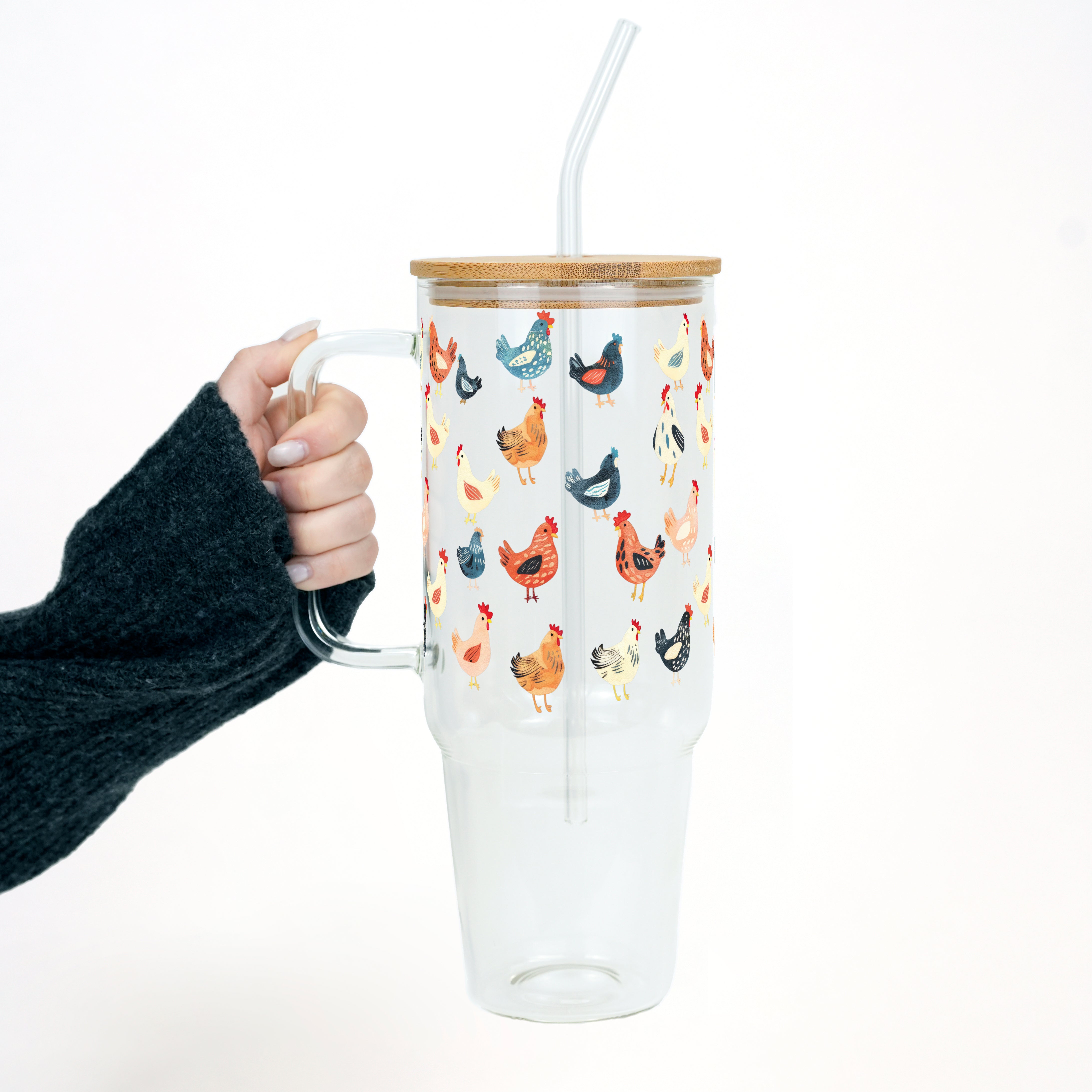 Chicken Lover 40oz Tumbler With Handle Lid and Straw