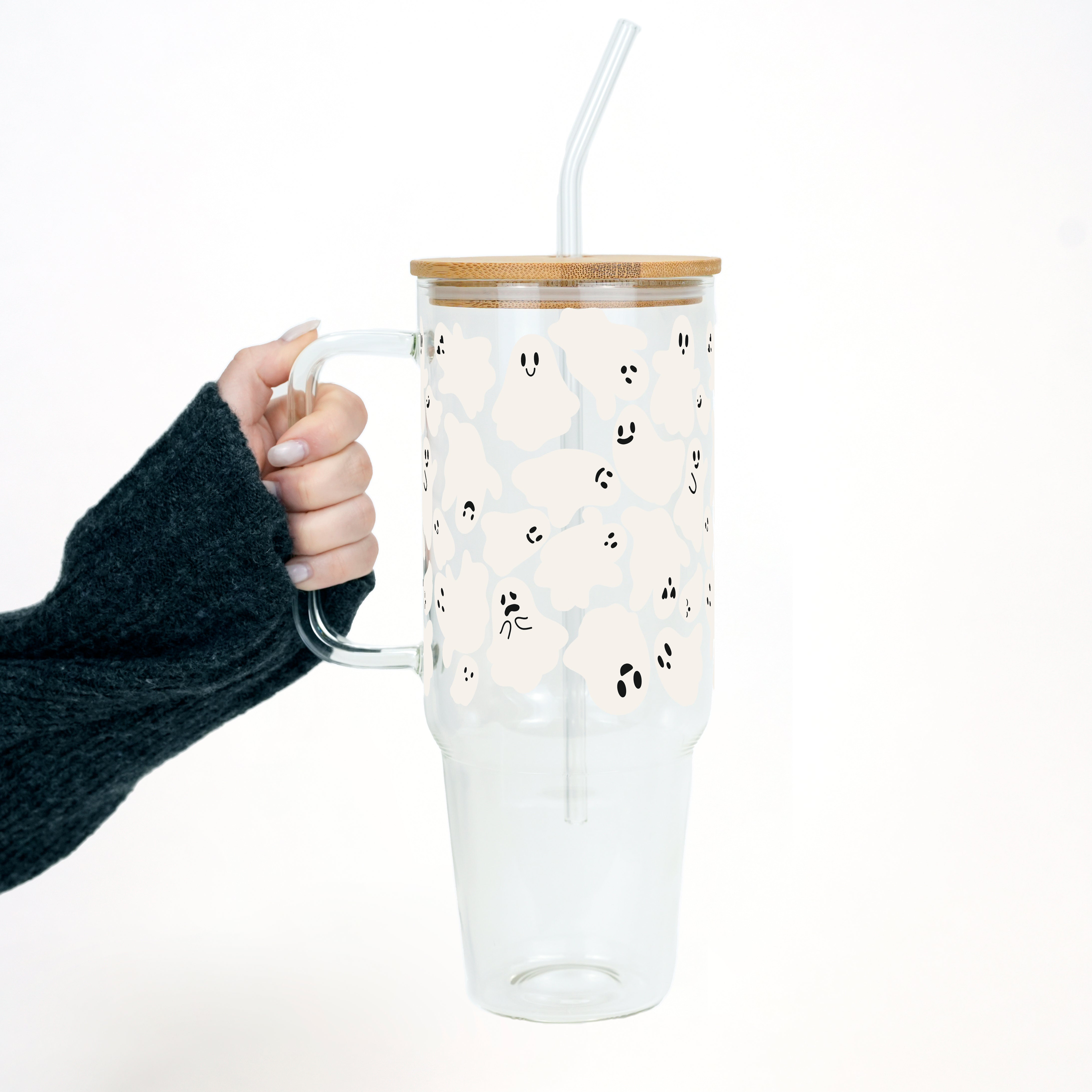 Classic Ghosties 40oz Tumbler with Lid and Straw