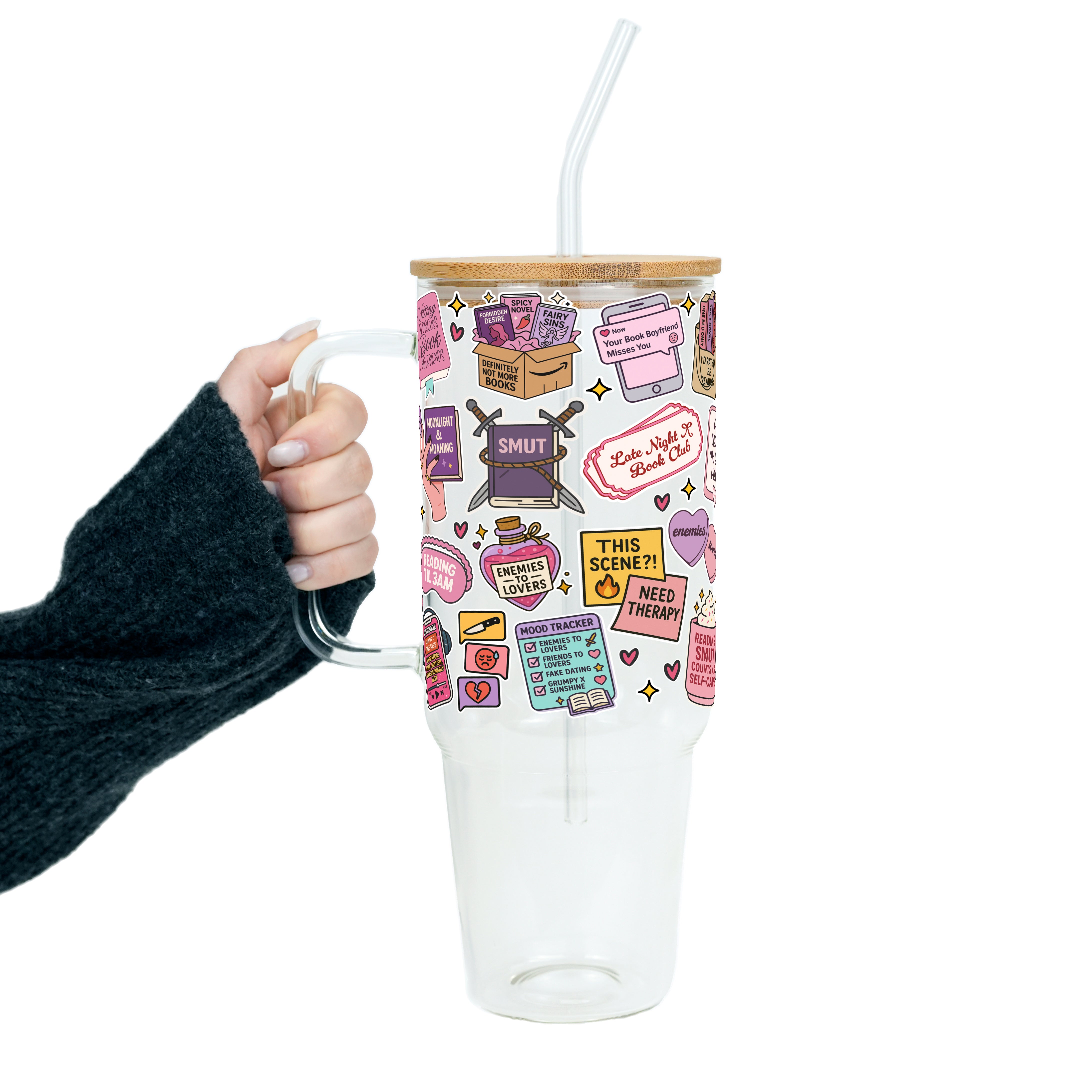 Spicy Book Lover Tumbler With Lid & Straw