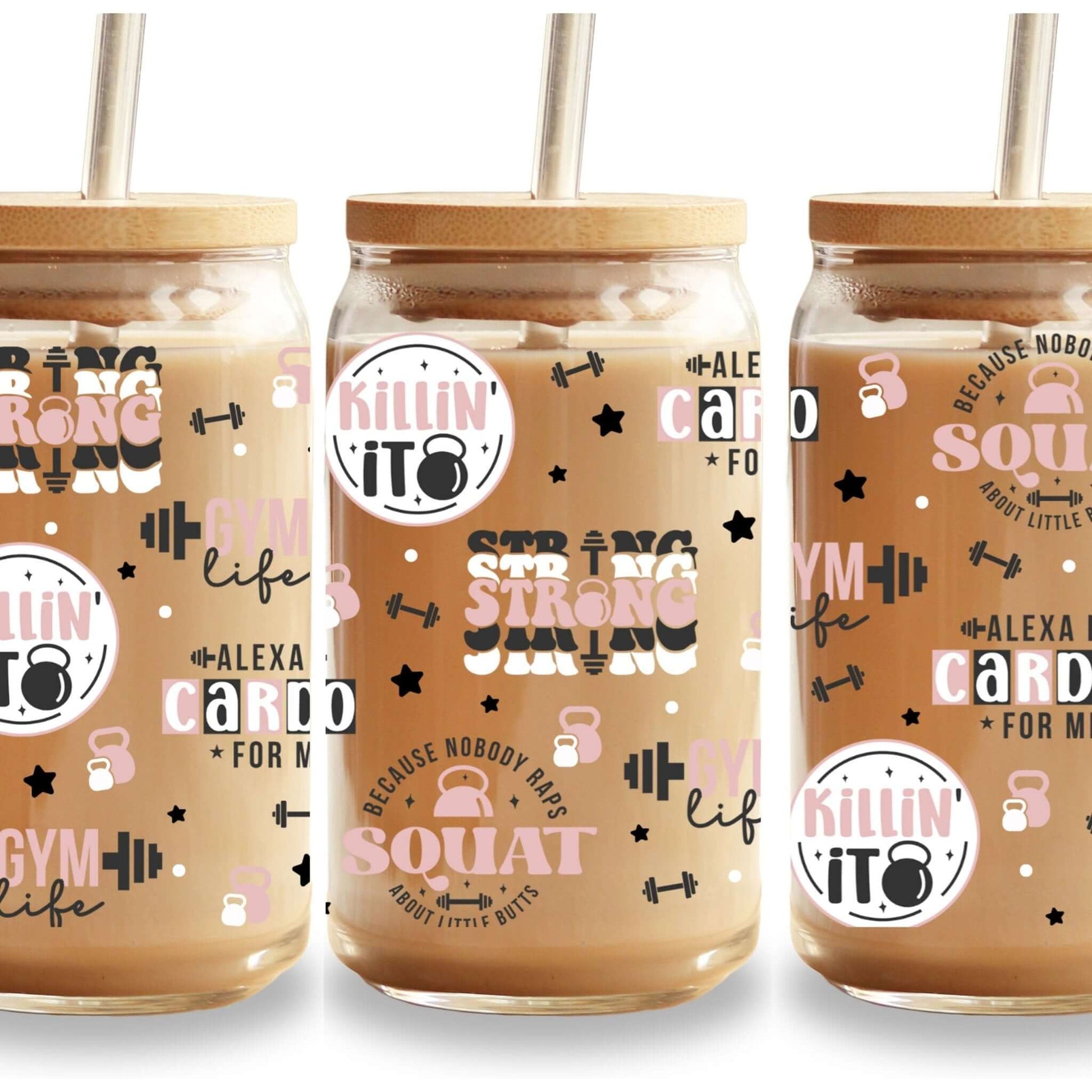 Gym Motivation Cup With Lid and Straw from Sip Sip Hooray – Drinkware