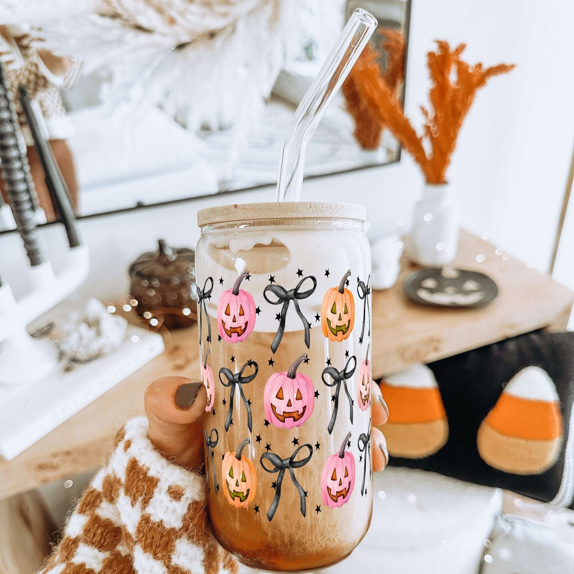 Halloween Coquette Pumpkin Cup With Lid and Straw from Sip Sip Hooray – Tumblers