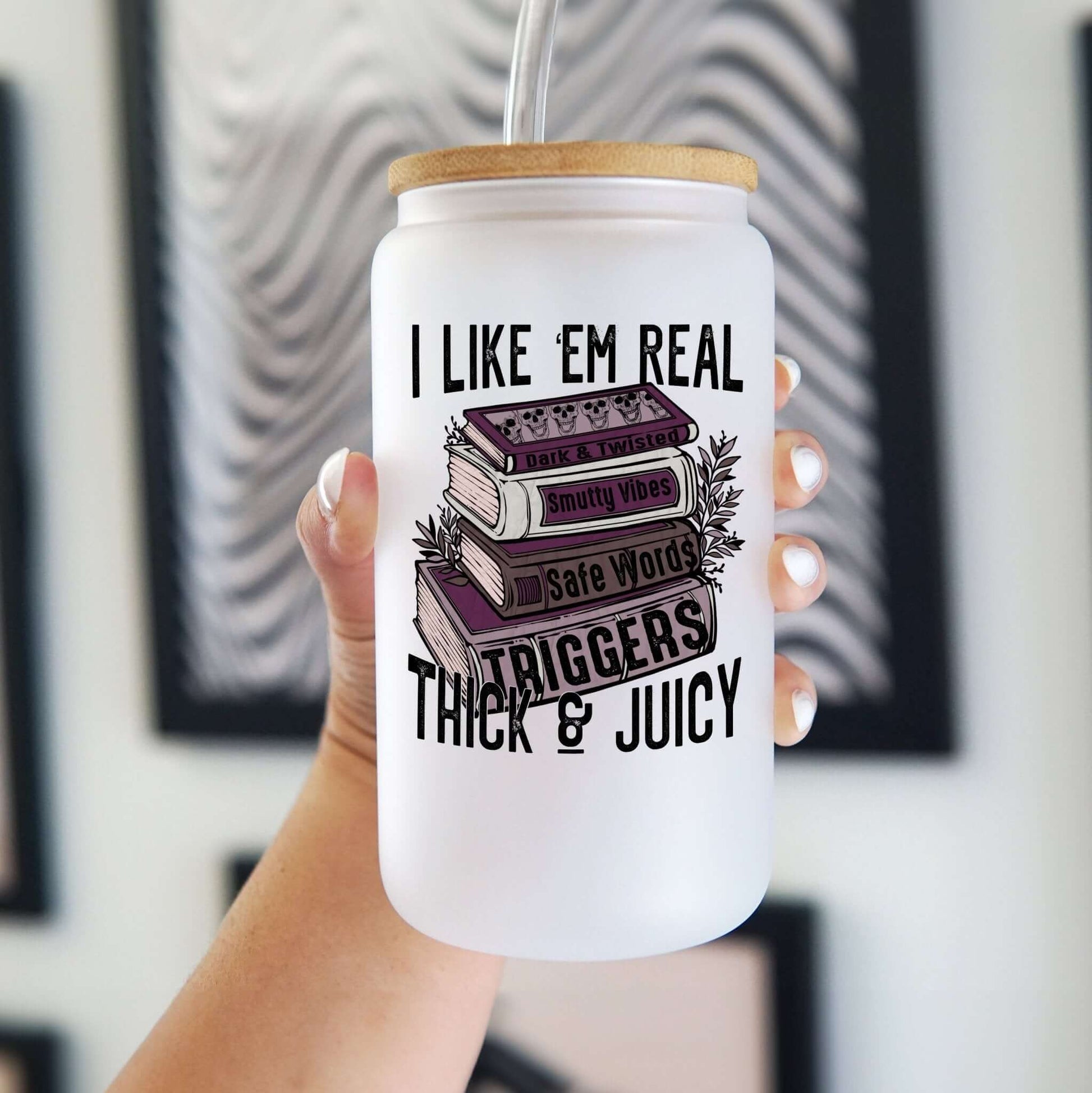 I Like Em Real Thick and Juicy Cup With Lid and Straw from Sip Sip Hooray – Drinkware