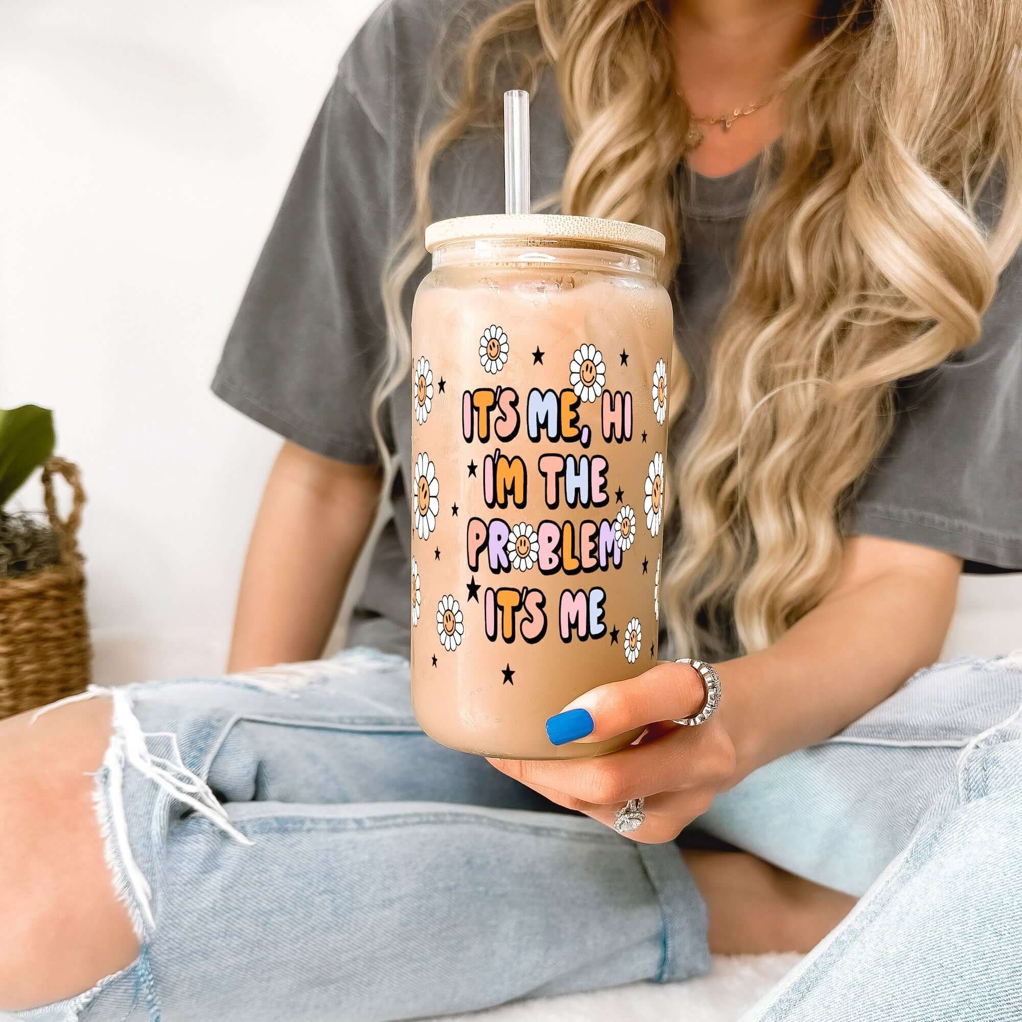 I'm the Problem It's Me Cup with Lid and Straw