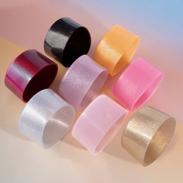 Jelly Glitter Silicone Boot Covers- Universal Protective Silicone Bottom Cover for 32/40oz Tumblers