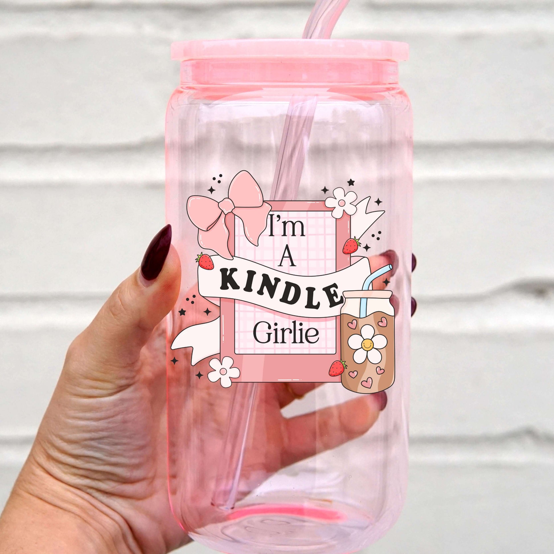 Kindle Girl Cup With Lid and Straw from Sip Sip Hooray – Mugs