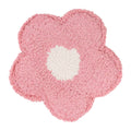 Light Pink Daisy Mug Rug, Tufted Coaster, Coquette Coffee Bar Decor