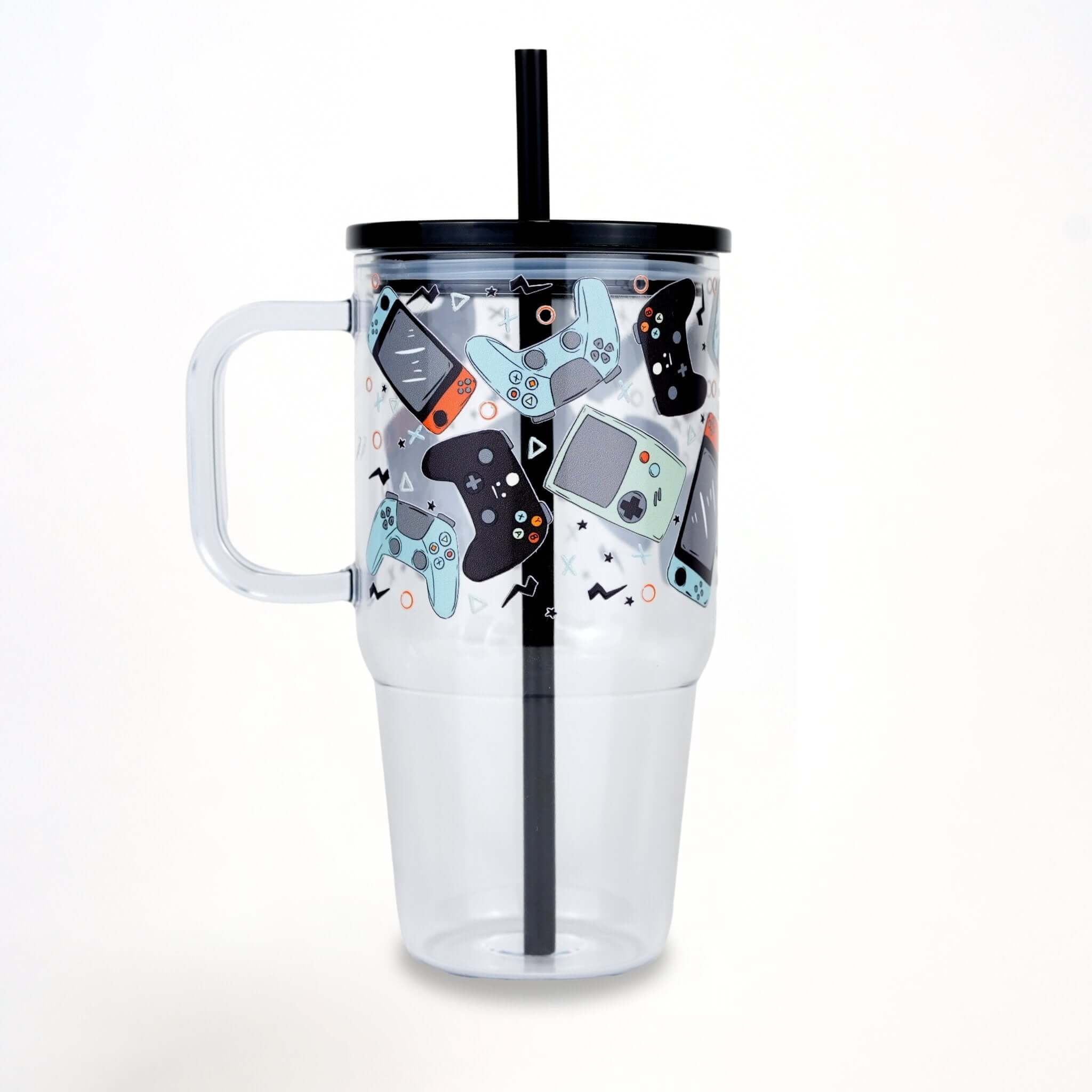 Level Up Gamer Tumbler 20oz Kids Tumbler with Handle, Lid & Straw from Sip Sip Hooray – Drinkware