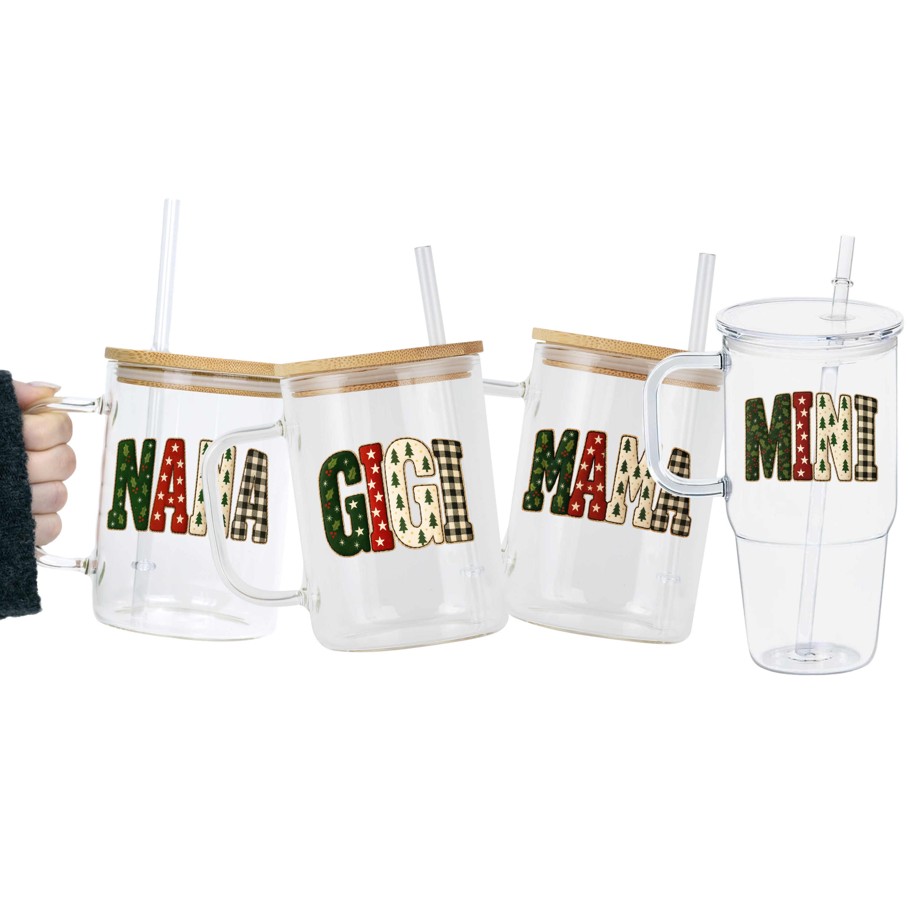 Christmas Mama & Mini Cup Set — Personalized Family Mugs
