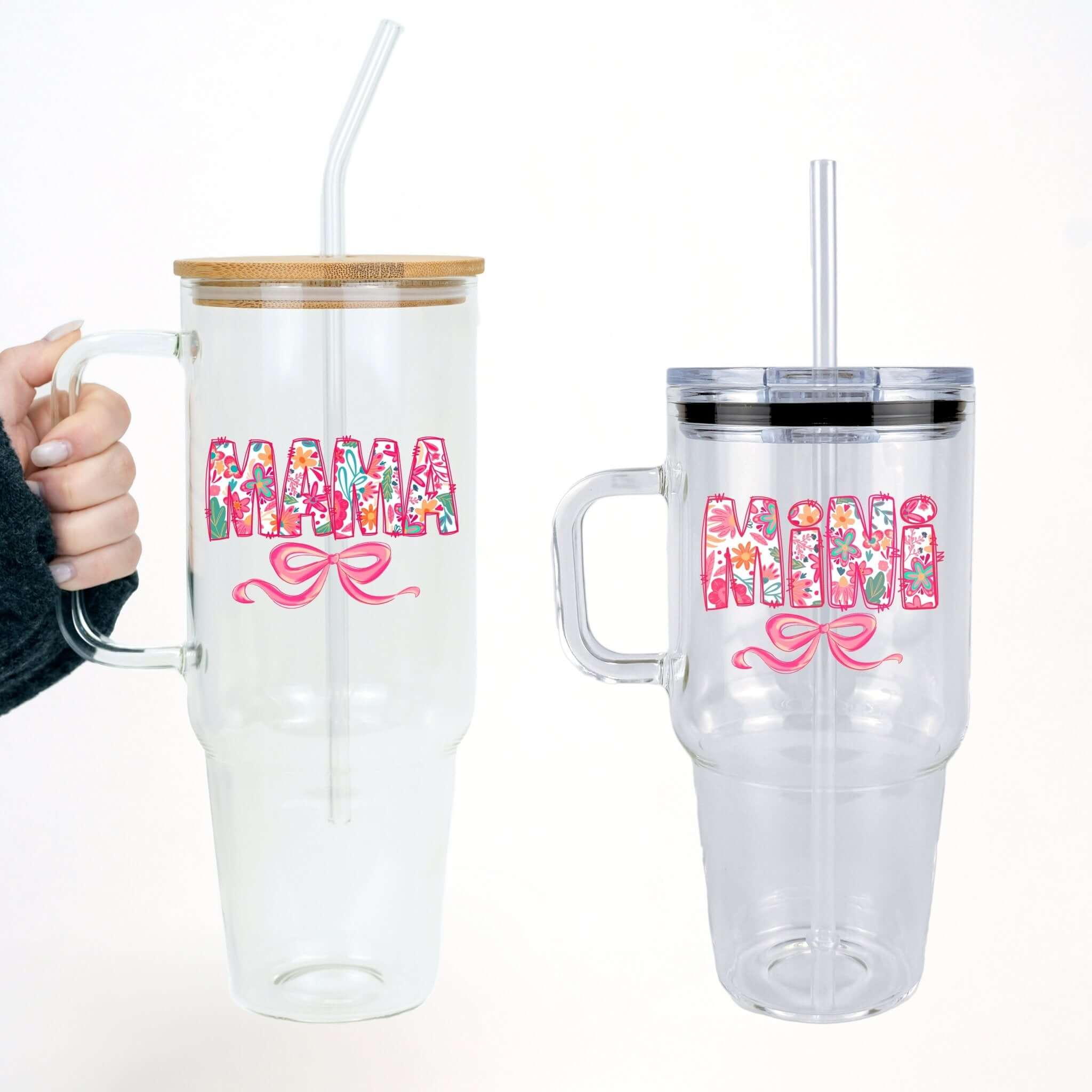 Mama + Mini Floral Bow Matching Tumblers from Sip Sip Hooray – Tumblers