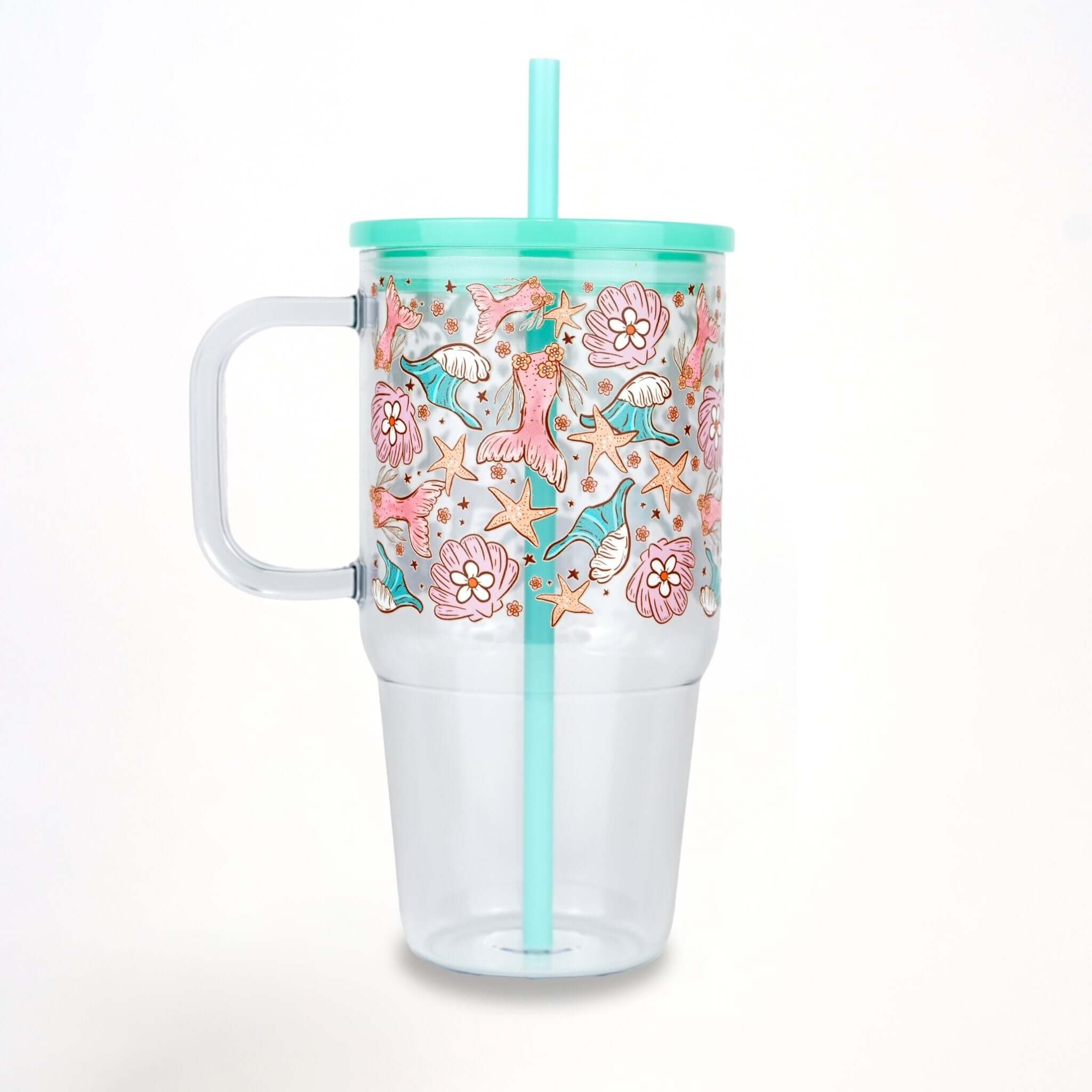 Mermaid Magic 20oz Kids Tumbler with Handle, Lid & Straw from Sip Sip Hooray – Drinkware