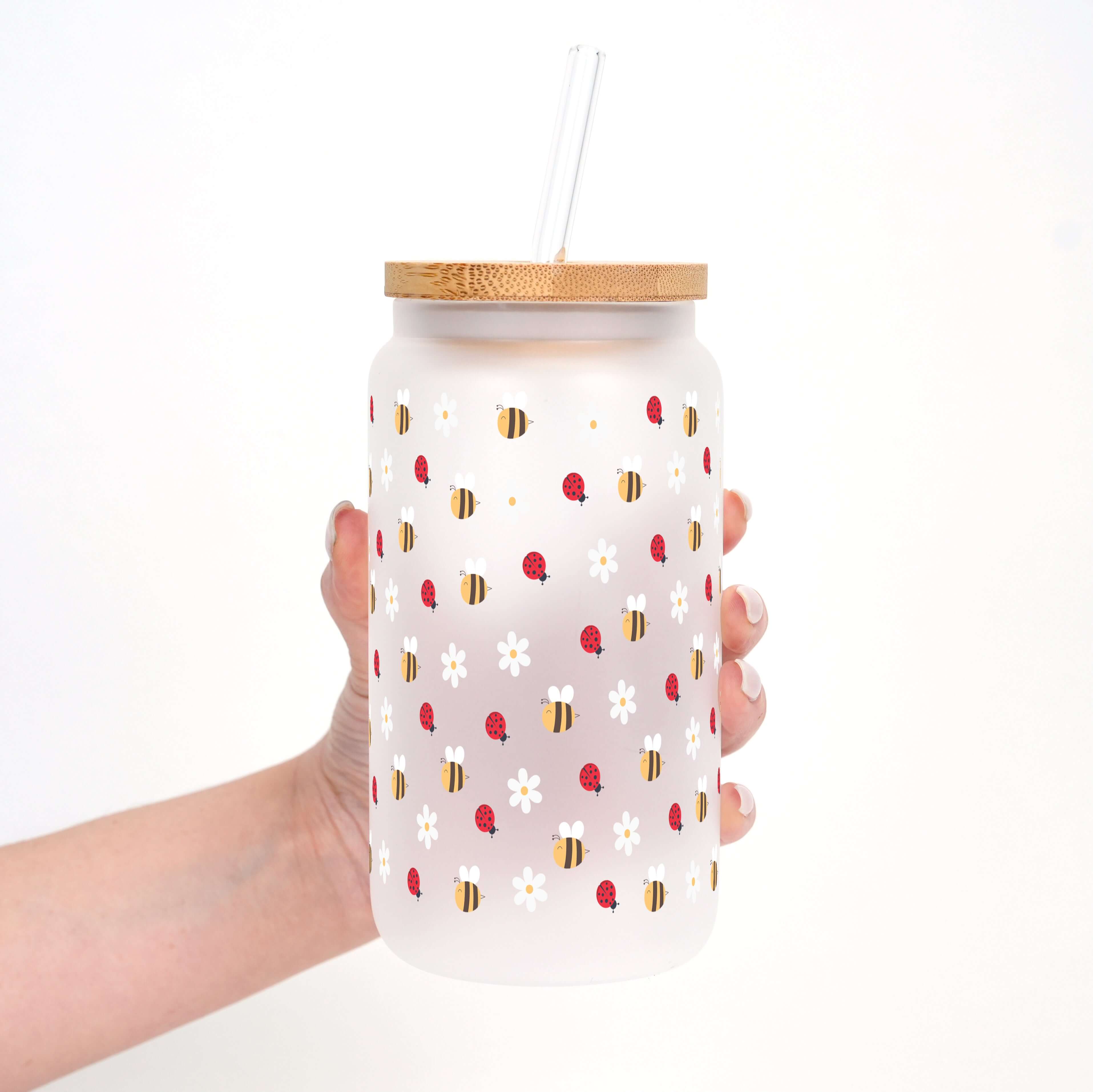 Mini Bee & Ladybug Cup With Lid and Straw