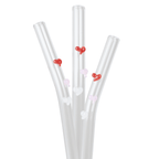 Mini Hearts Glass Straw