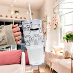 Iconic Meme Cats Glass Cup, Mug & Tumbler with Lid and Straw