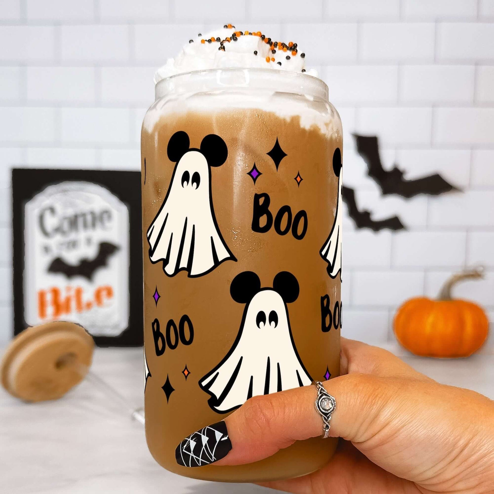 Mouse Ghost Cup With Lid and Straw from Sip Sip Hooray – Tumblers