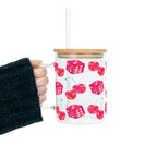 Lucky Girl Glass Cup, Mug & Tumbler with Lid and Straw
