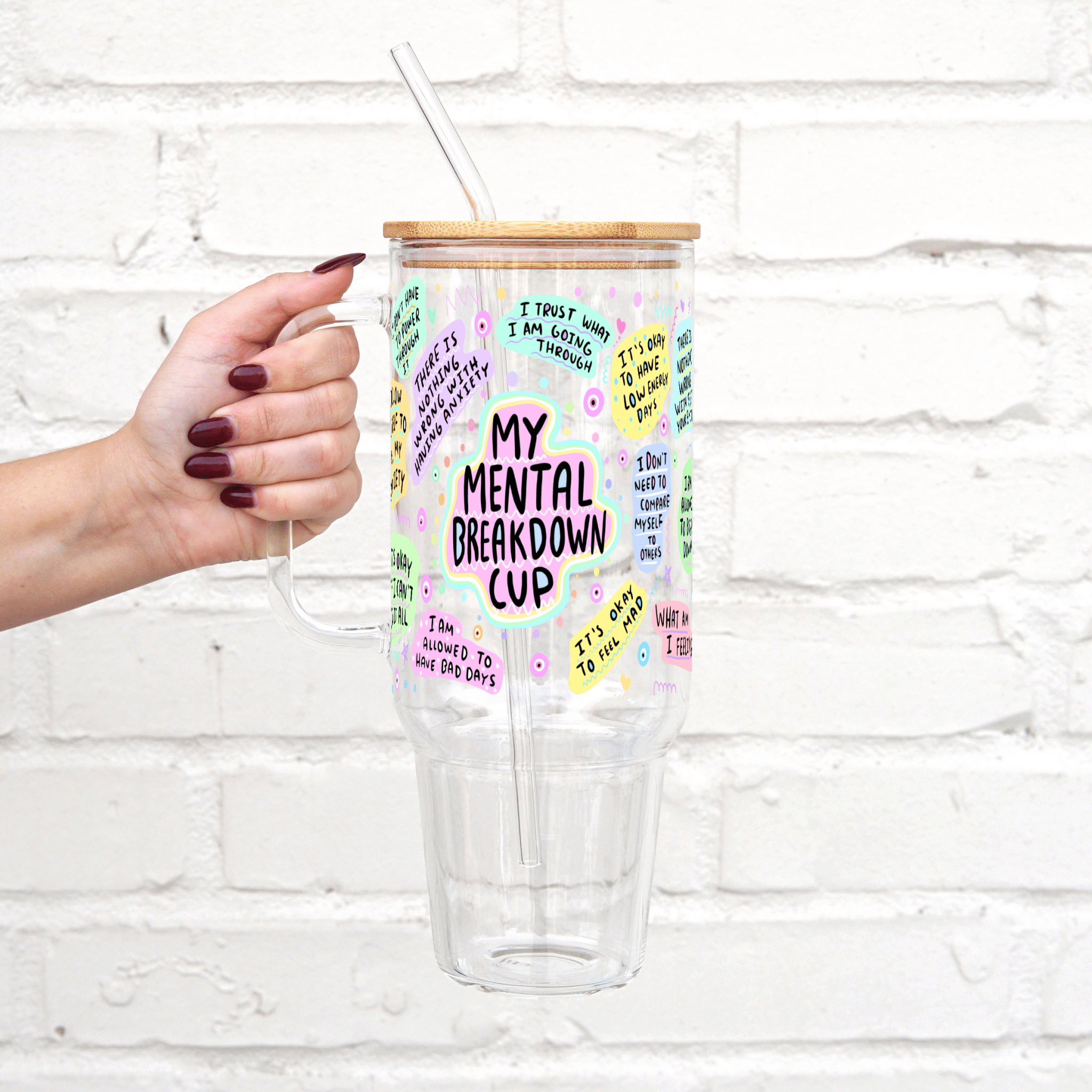 My Mental Breakdown Cup Tumbler With Lid and Straw