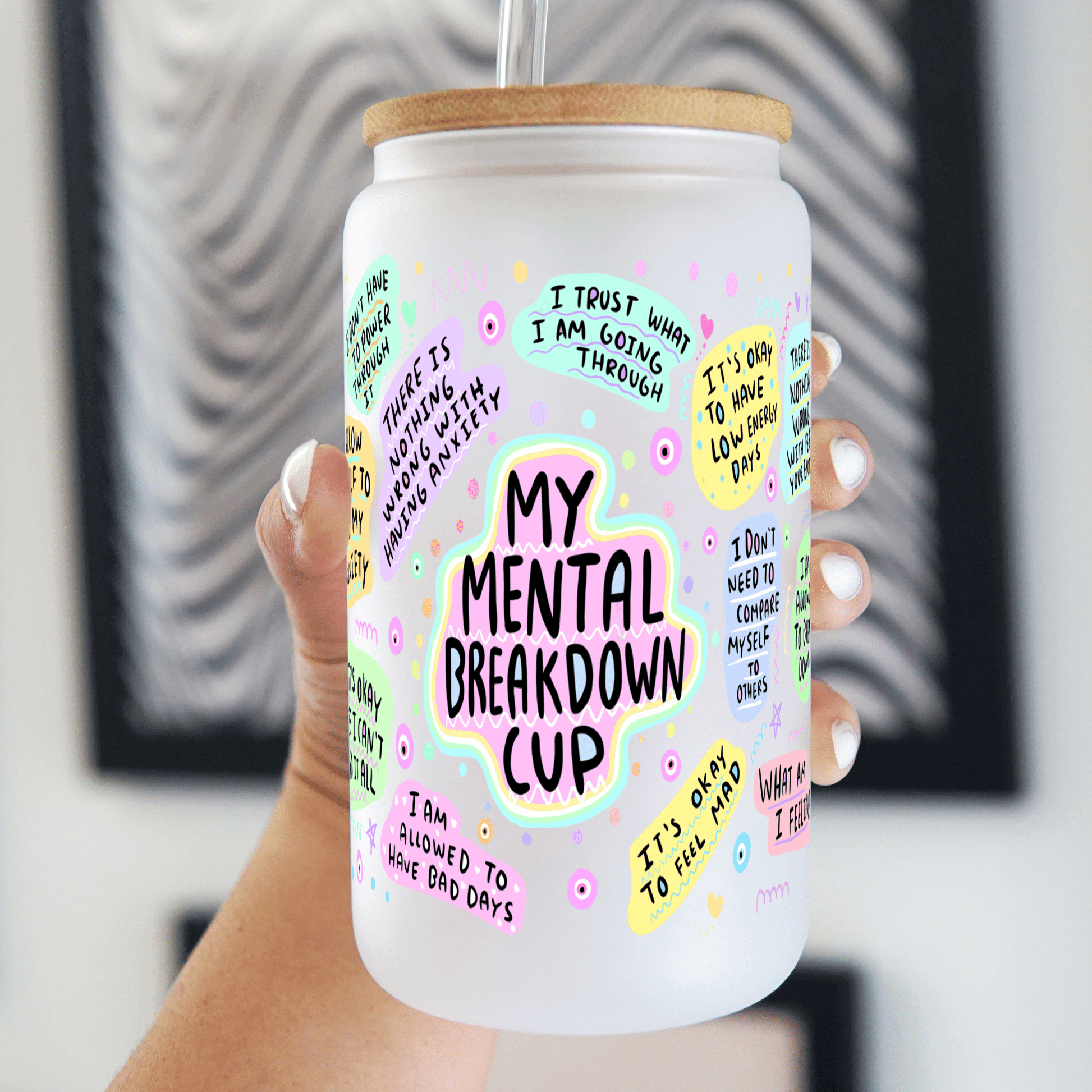 My Mental Breakdown Cup with Lid and Straw from Sip Sip Hooray – Tumblers