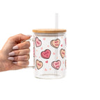 Anti Valentine Glass Cup, Mug & Tumbler with Lid and Straw