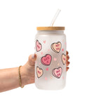 Anti Valentine Glass Cup, Mug & Tumbler with Lid and Straw