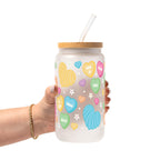 Concha Candy Hearts Glass Cup, Mug & Tumbler with Lid and Straw