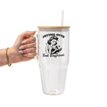 Crying Over Book Boyfriend Glass Cup, Mug & Tumbler with Lid and Straw