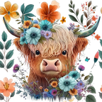 Highland Cow Glass Cup, Mug & Tumbler with Lid and Straw