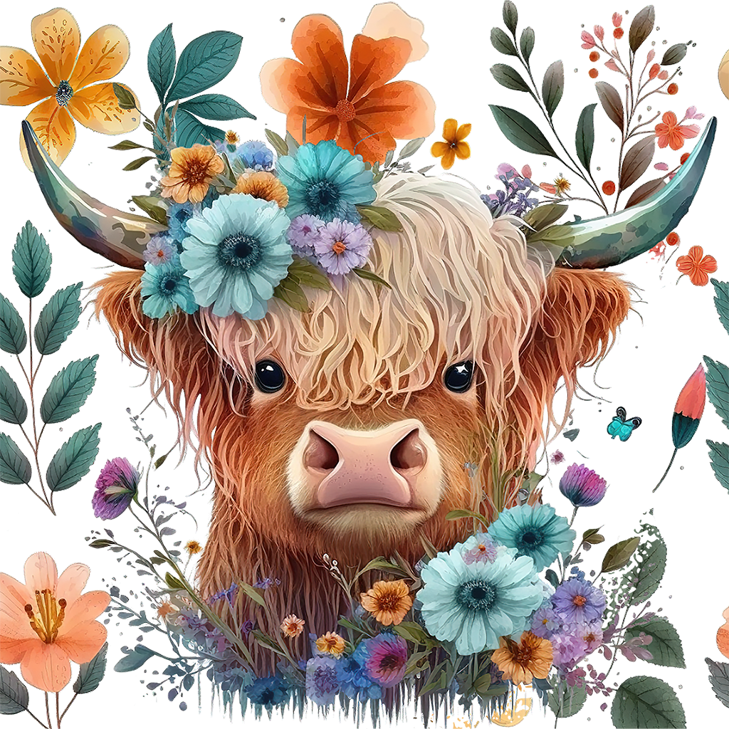 Highland Cow Glass Cup, Mug & Tumbler with Lid and Straw