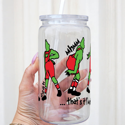 I'm Not Going Cup Inspired 16oz Acrylic Plastic Cup with Clear Lid