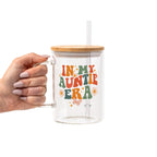 In My Auntie Era Glass Cup, Mug & Tumbler with Lid and Straw
