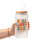 In My Auntie Era Glass Cup, Mug & Tumbler with Lid and Straw