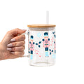 Nutcracker Christmas Glass Cup, Mug & Tumbler with Lid and Straw