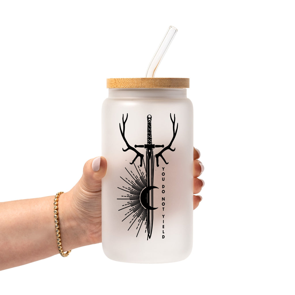 You Do Not Yield ToG Fan Art Glass Cup, Mug & Tumbler with Lid and Straw