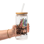 Fully Booked Weekend Glass Cup, Mug & Tumbler with Lid and Straw