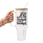 Fully Booked Weekend Glass Cup, Mug & Tumbler with Lid and Straw