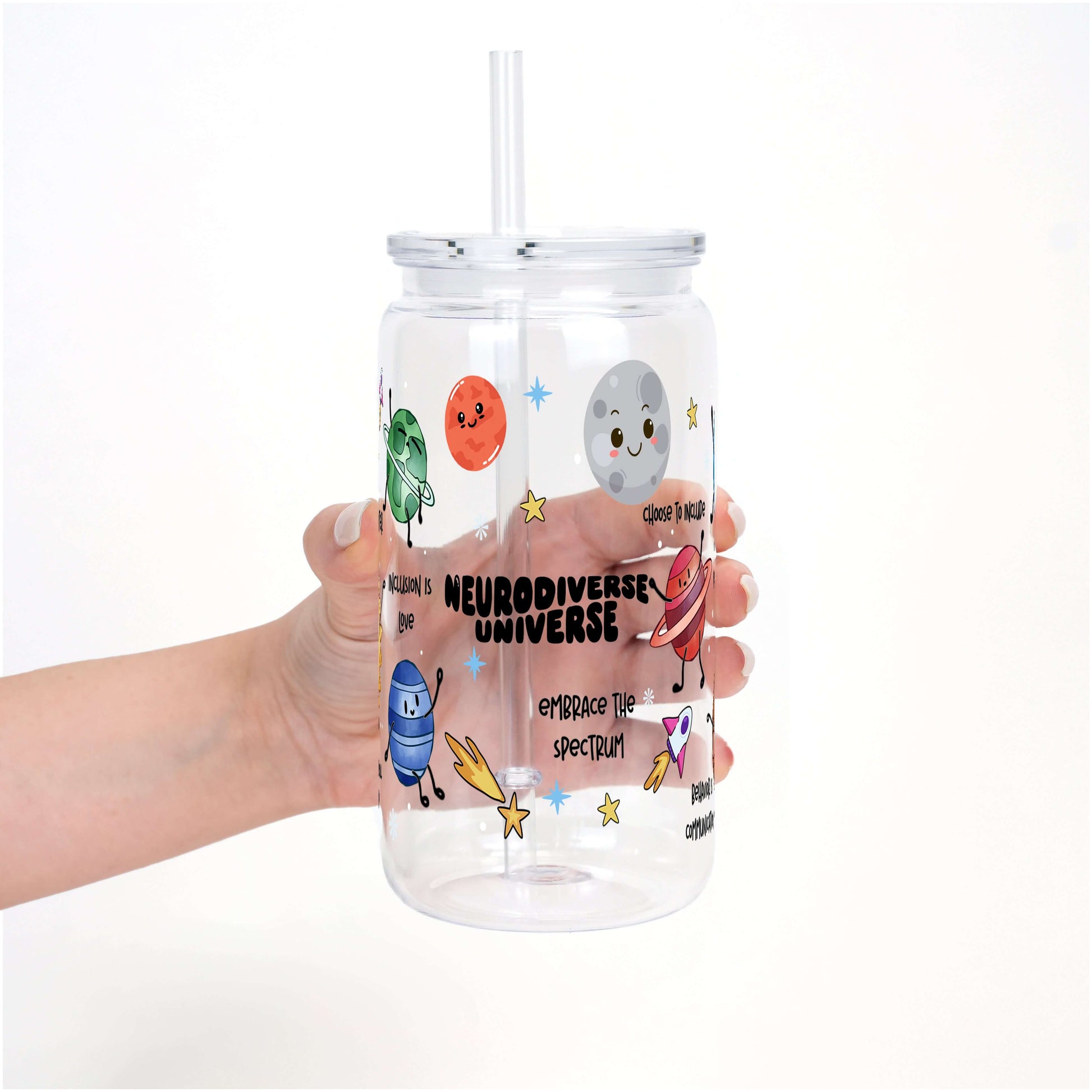 Neurodiverse Universe Cup with Lid and Straw from Sip Sip Hooray – Tumblers