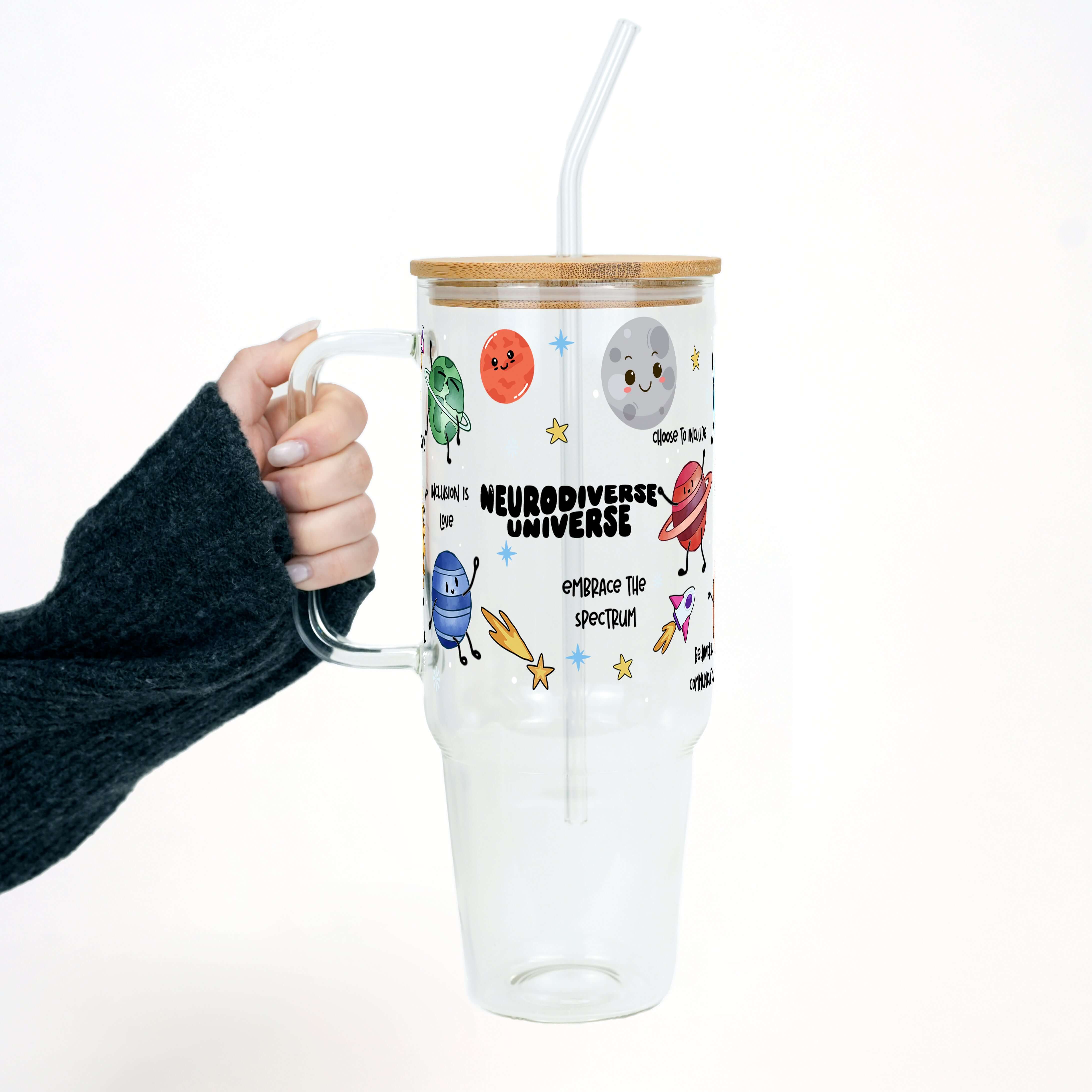 Neurodiverse Universe Tumbler With Lid and Straw